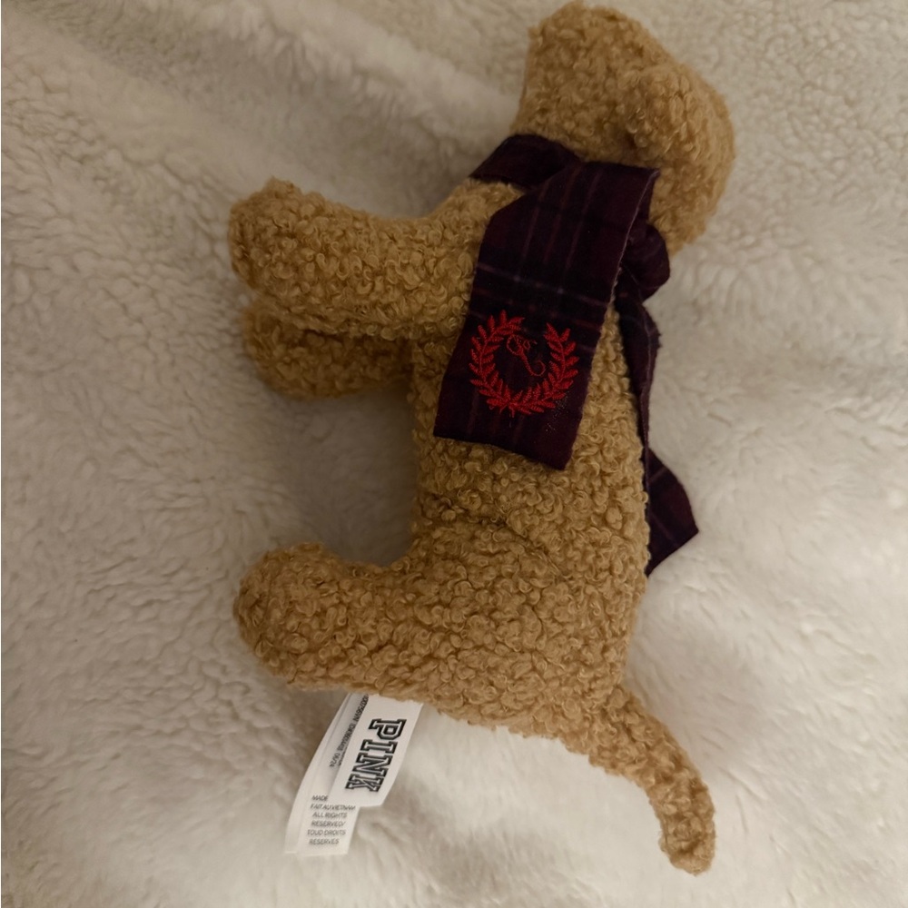 Pink Dog Plush with Scarf